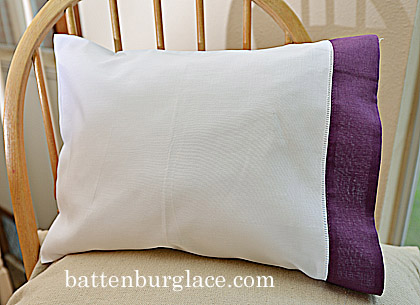 Hemstitch Baby Pillowcases, Apple Butter color border, 2 cases